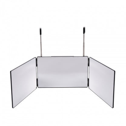 Dreiteiliger Klappspiegel mit Haken, optional mit LED