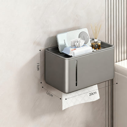 Wandmontierte Toilettenpapierbox aus Aluminium
