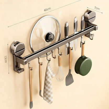 Küchen-Hängestange mit Haken aus Aluminium