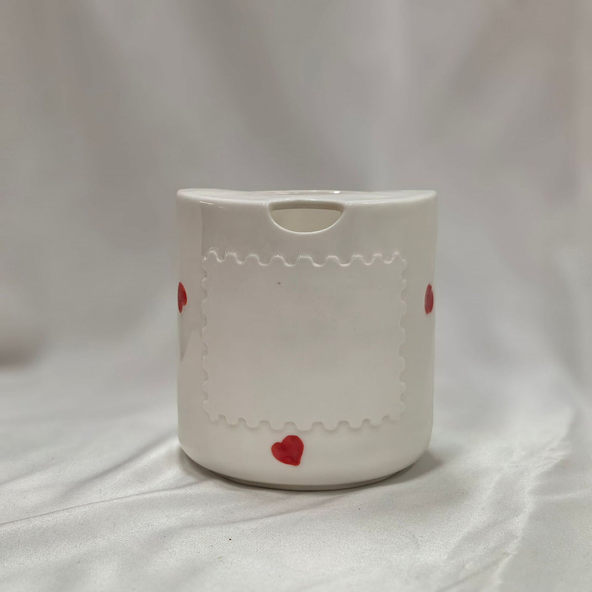 Handbemalte Keramiktasse, 460 ml