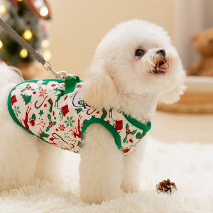 Weihnachts-Weste für kleine Hunde mit Fleecefutter