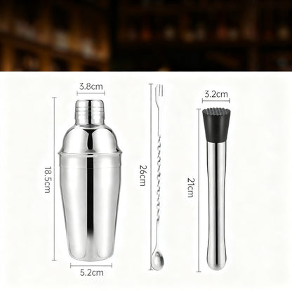 Cocktail-Shaker-Set mit Glas und Zubehör
