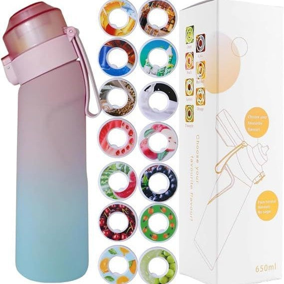 Sporttrinkflasche 650ml mit Geschmacksringen aus Tritan