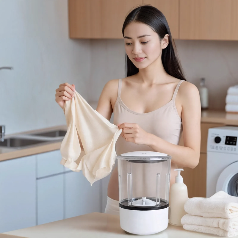 Mini-Waschmaschine für Unterwäsche, 2 L, USB-Ladung