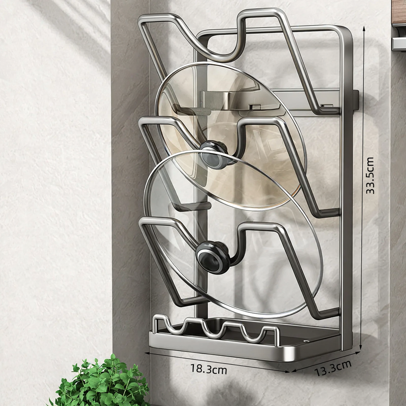 Topfdeckel- und Kochlöffelständer, Wand- und Tischversion