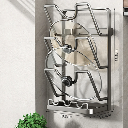 Topfdeckel- und Kochlöffelständer, Wand- und Tischversion