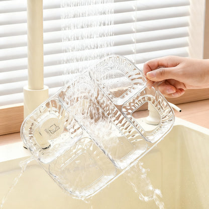 Geteilte Serviertablett mit Fächern, wandhängbar