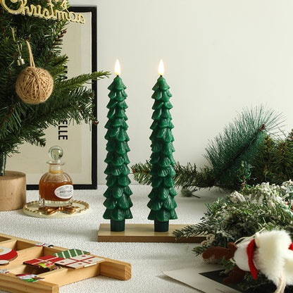 LED-Weihnachtskerze aus Wachs, 4,5 cm × 25 cm