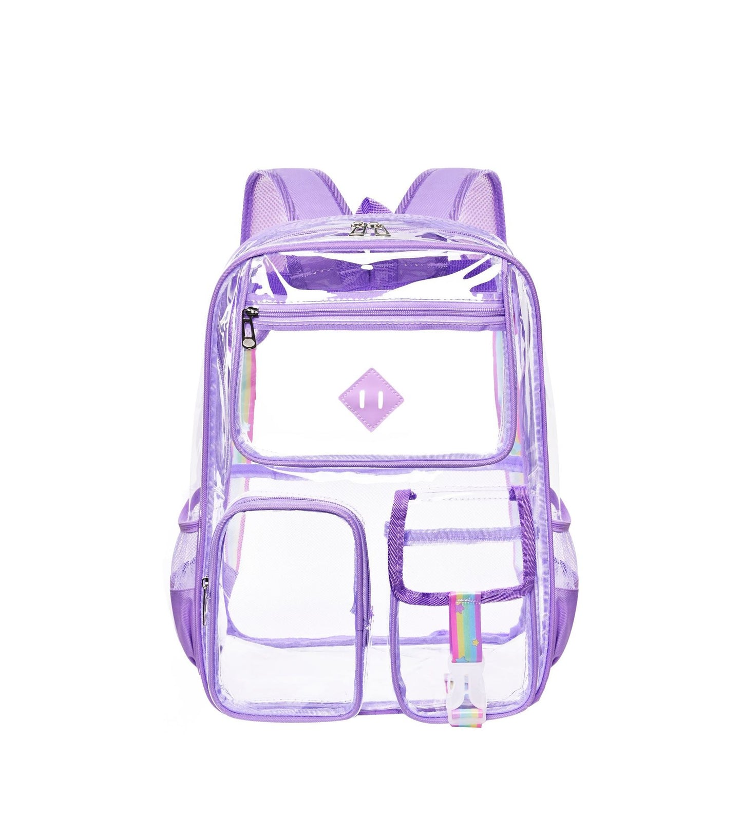 Rucksack aus Nylon, transparent, bis 15 Zoll, strapazierfähig