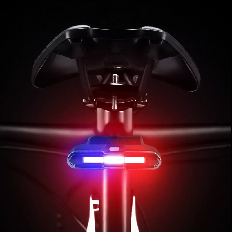 Fahrrad-Rücklicht dreifarben, USB-Ladung, wasserdicht