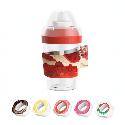 Sporttrinkflasche mit Strohhalm, 400 ml