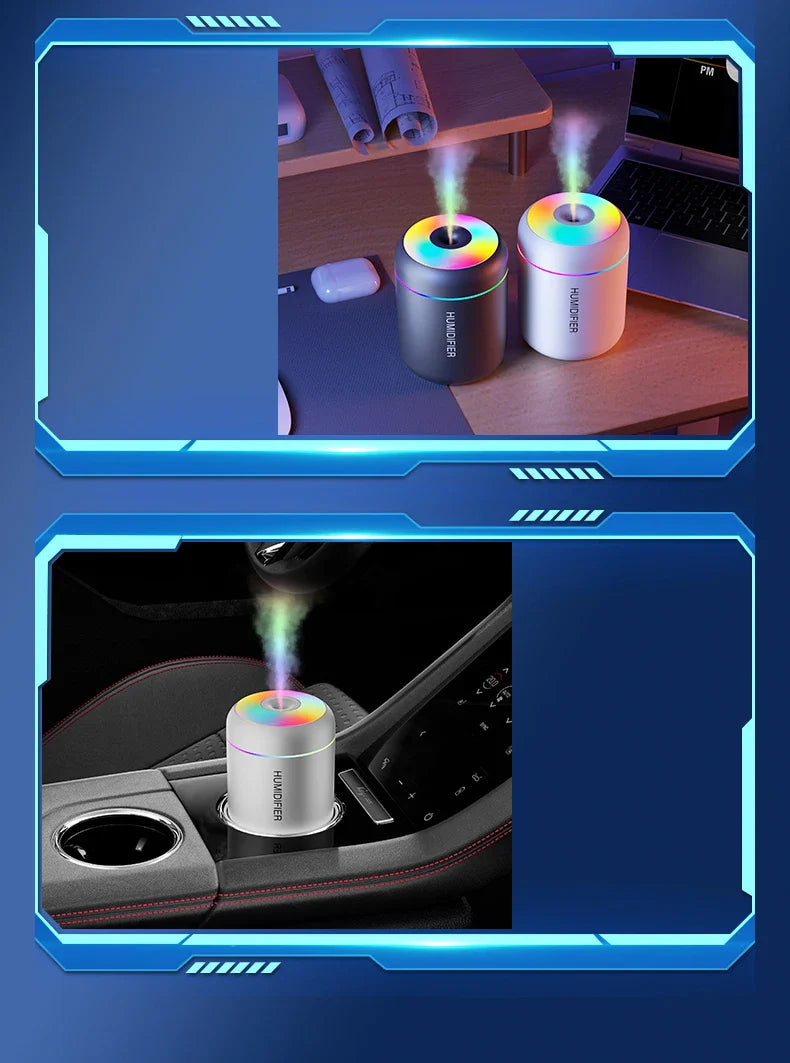 Brehn | MINI LUFTBEFEUCHTER MIT AROMATHERAPIE - USB-BETRIEBEN - PERFEKT FÜR AUTO UND SCHLAFZIMMER