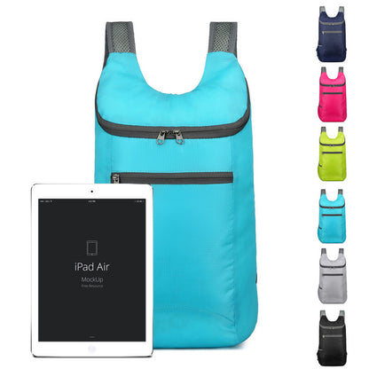 Faltbarer Rucksack ultraleicht – 20 L, Nylon, für Wandern, Reisen & Sport