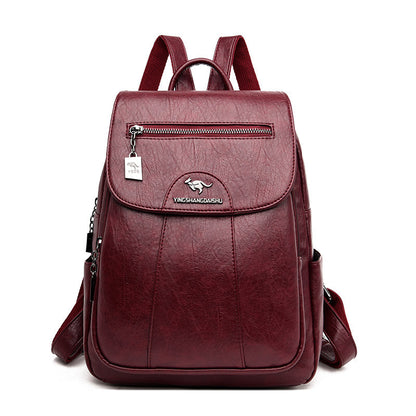 Damen-Rucksack, PU-Leder, Vintage-Stil