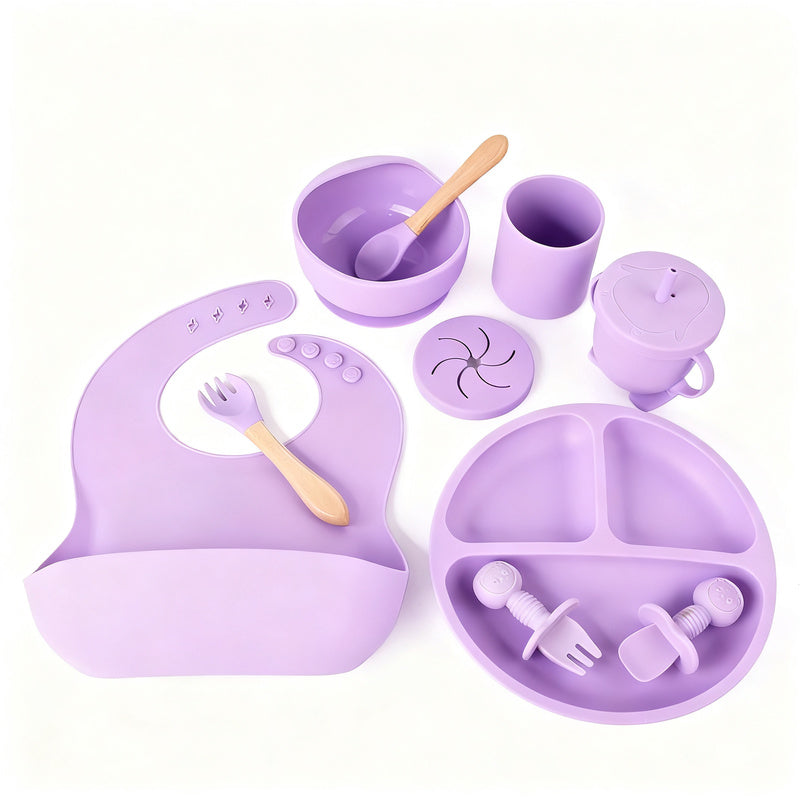 Kindergeschirr-Set aus Silikon, 6-teilig