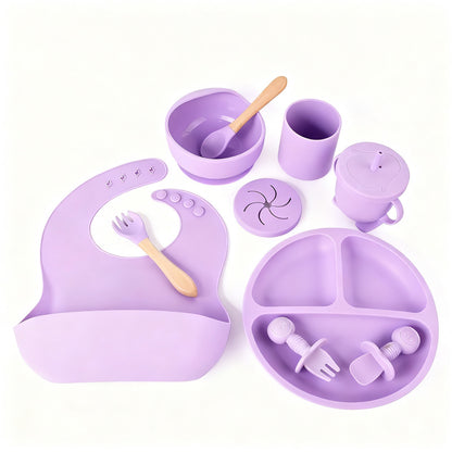 Kindergeschirr-Set aus Silikon, 6-teilig