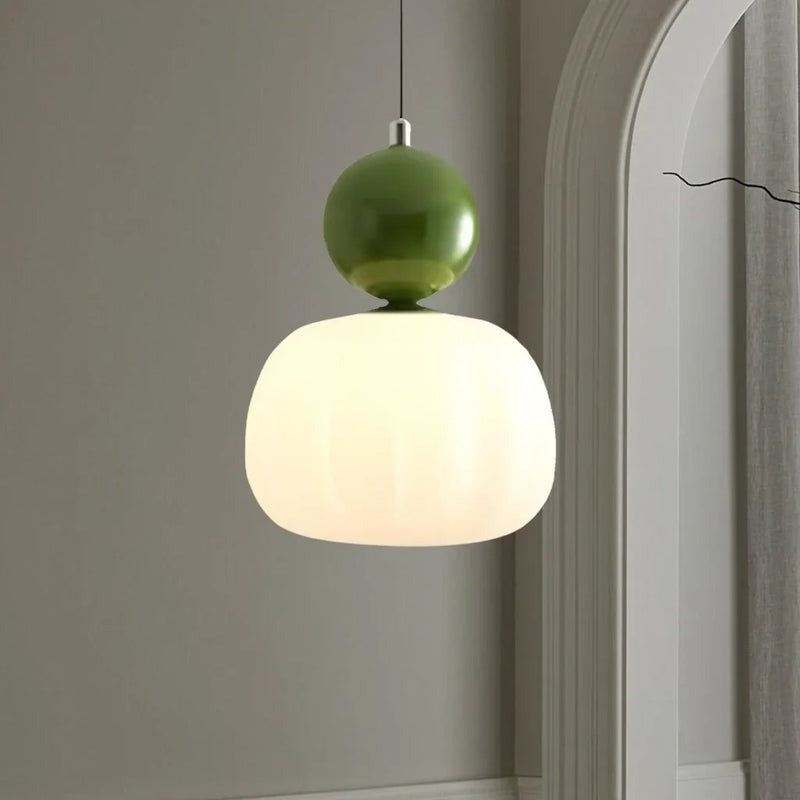 Brehn | Art Deco Pendelleuchte in Creme-Schattierung – Stil und Eleganz