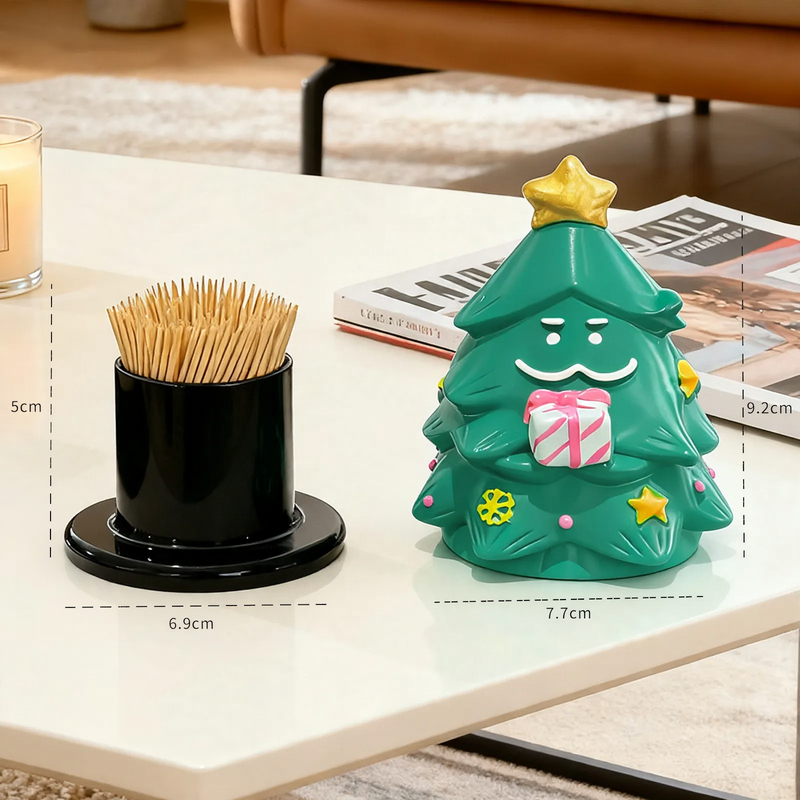 Zahnstocher-Behälter, Weihnachtsbaum-Form