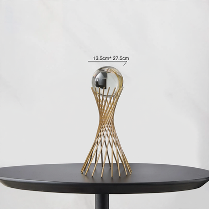 Kristallkugel-Dekofigur modernes Design Metall