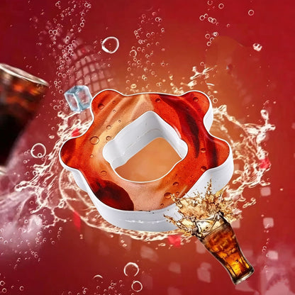 Sporttrinkflasche 1 L mit Strohhalm, Farbverlauf
