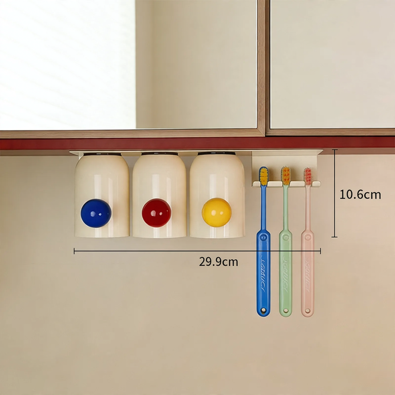 Magnetische Zahnbürsten-Ablage, wandmontierbar