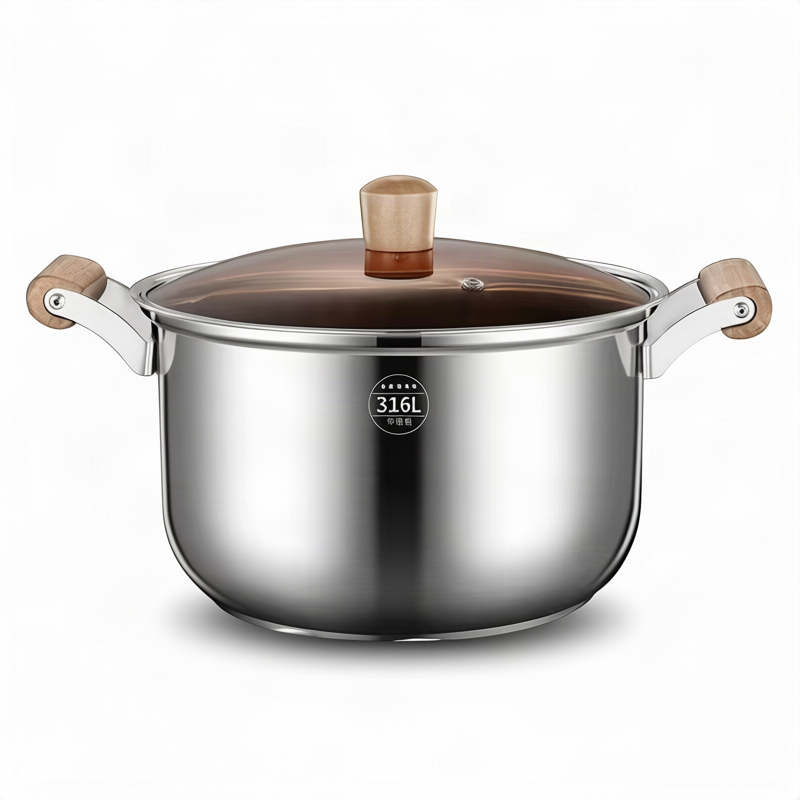 Edelstahl-Kochtopf 20 cm, 1,1–2 L, Modell HD190912