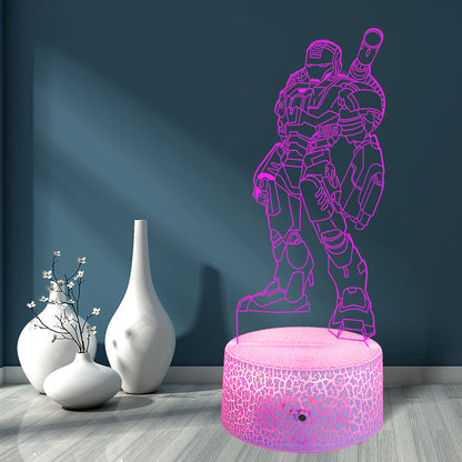 3D-LED-Tischleuchte mit 16 Farben und Fernbedienung