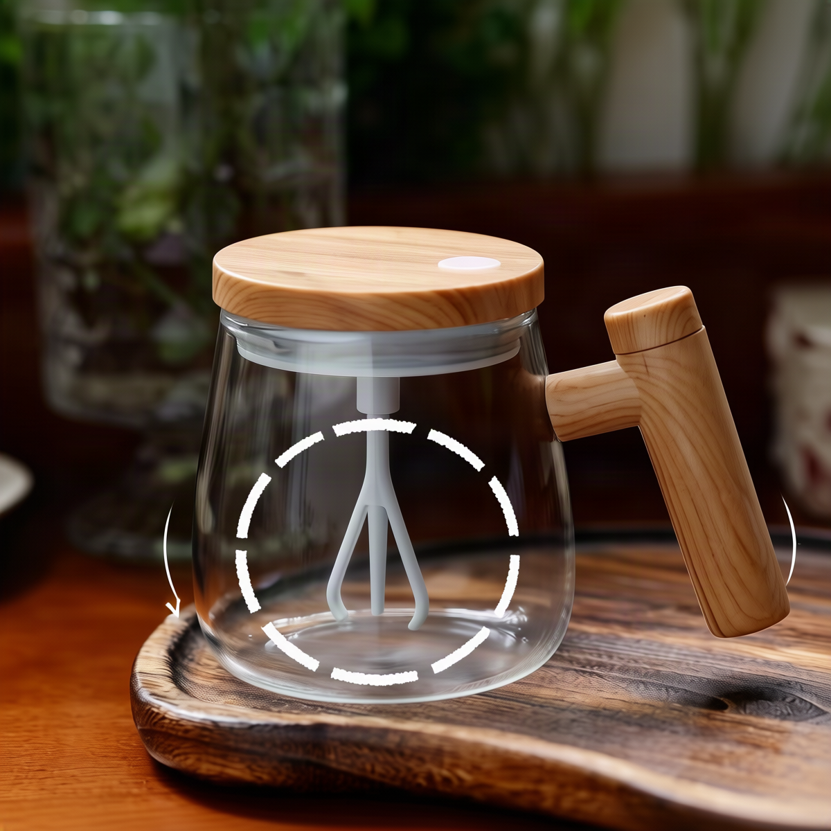 Selbstrührende Edelstahl-Kaffeetasse, 400ml