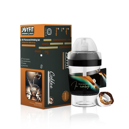 Kaffee-Trinkbecher mit Strohhalm, 400 ml