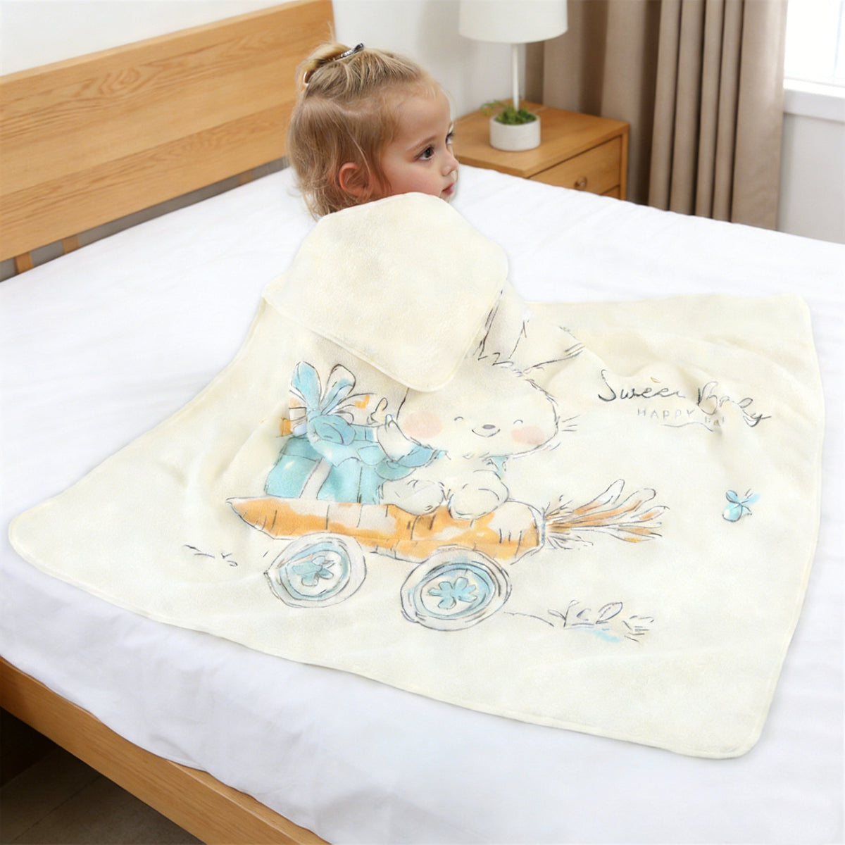 Babydecke aus Korallenfleece, 80×80 cm