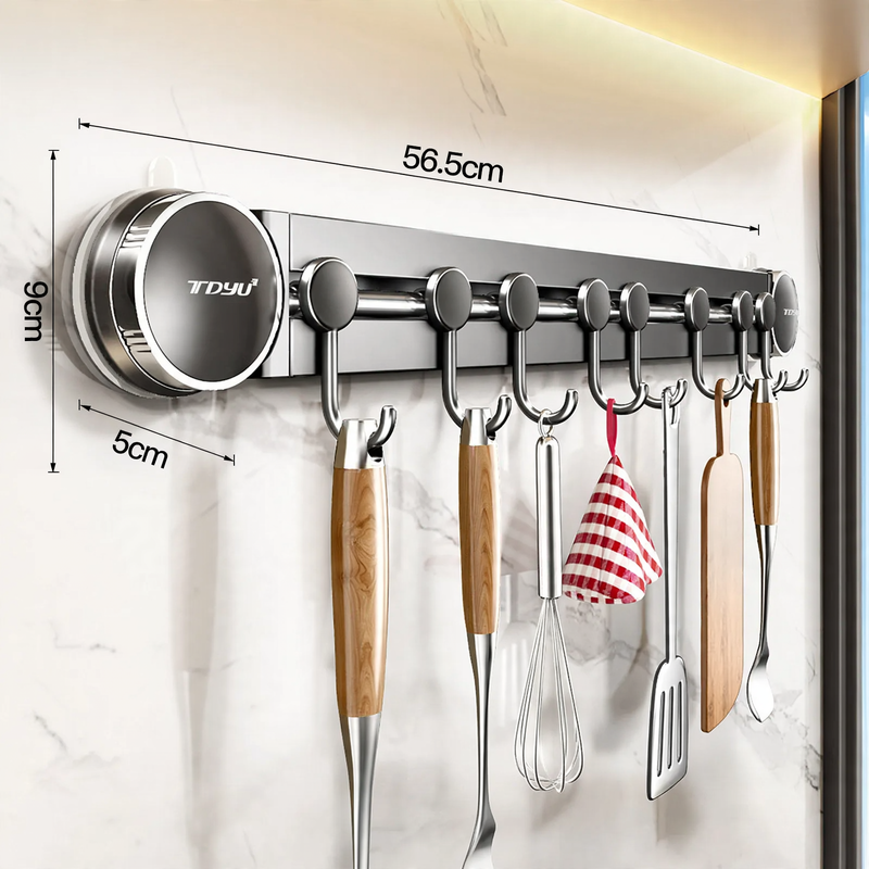 Wandmontage-Regal mit Haken, 6–10 Haken