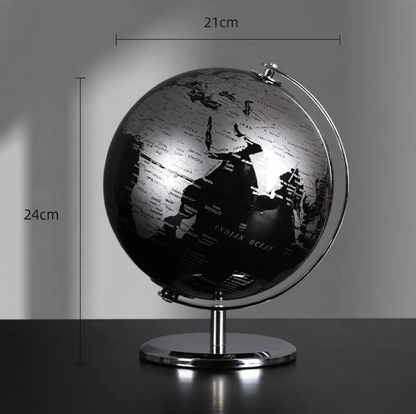 Globus-Dekofigur, transparent, modernes Design