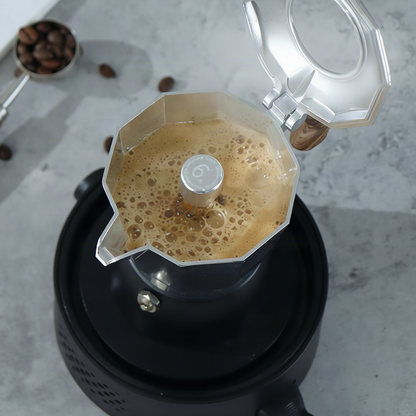 Espressokocher aus Edelstahl