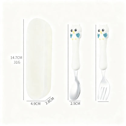 Kindergeschirr-Set aus Edelstahl, tragbar