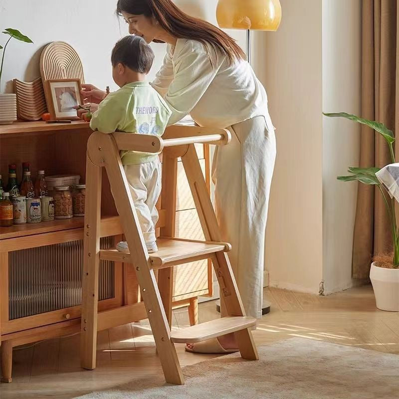 Montessori-Lernturm aus Holz, klappbar, 91×46×48 cm