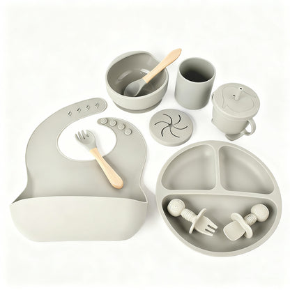 Kindergeschirr-Set aus Silikon, 6-teilig