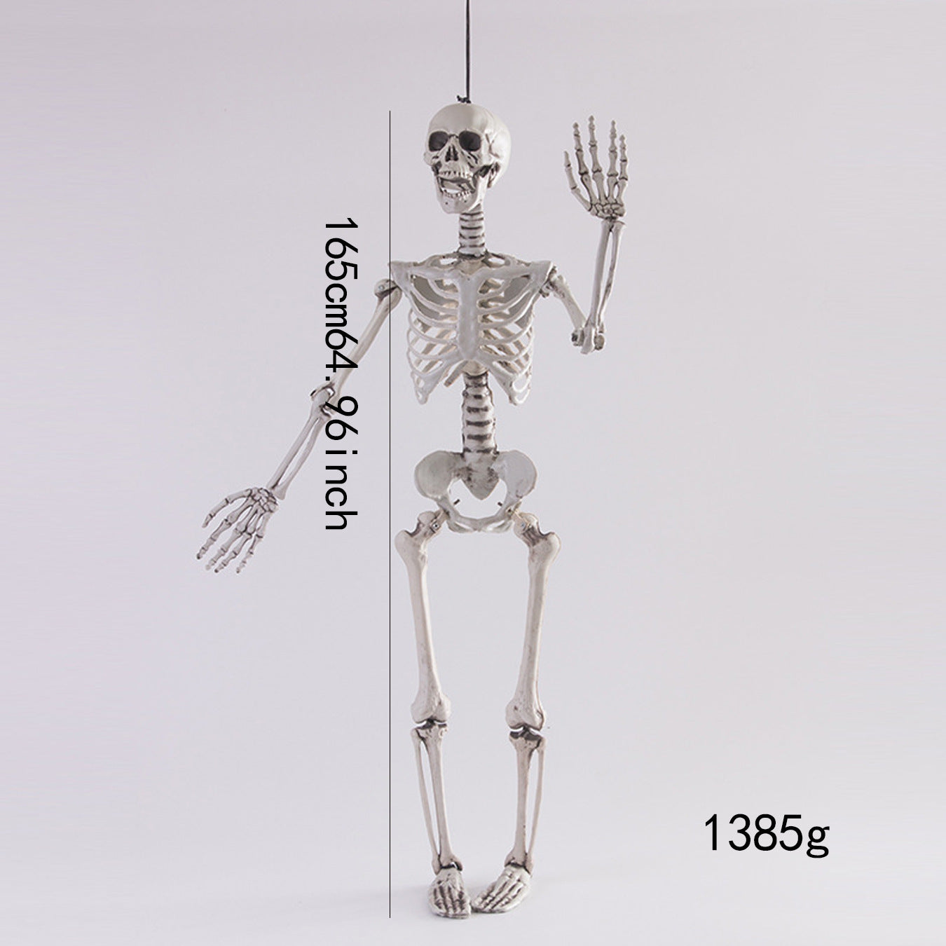 Halbes Skelett-Dekorationselement aus Kunststoff