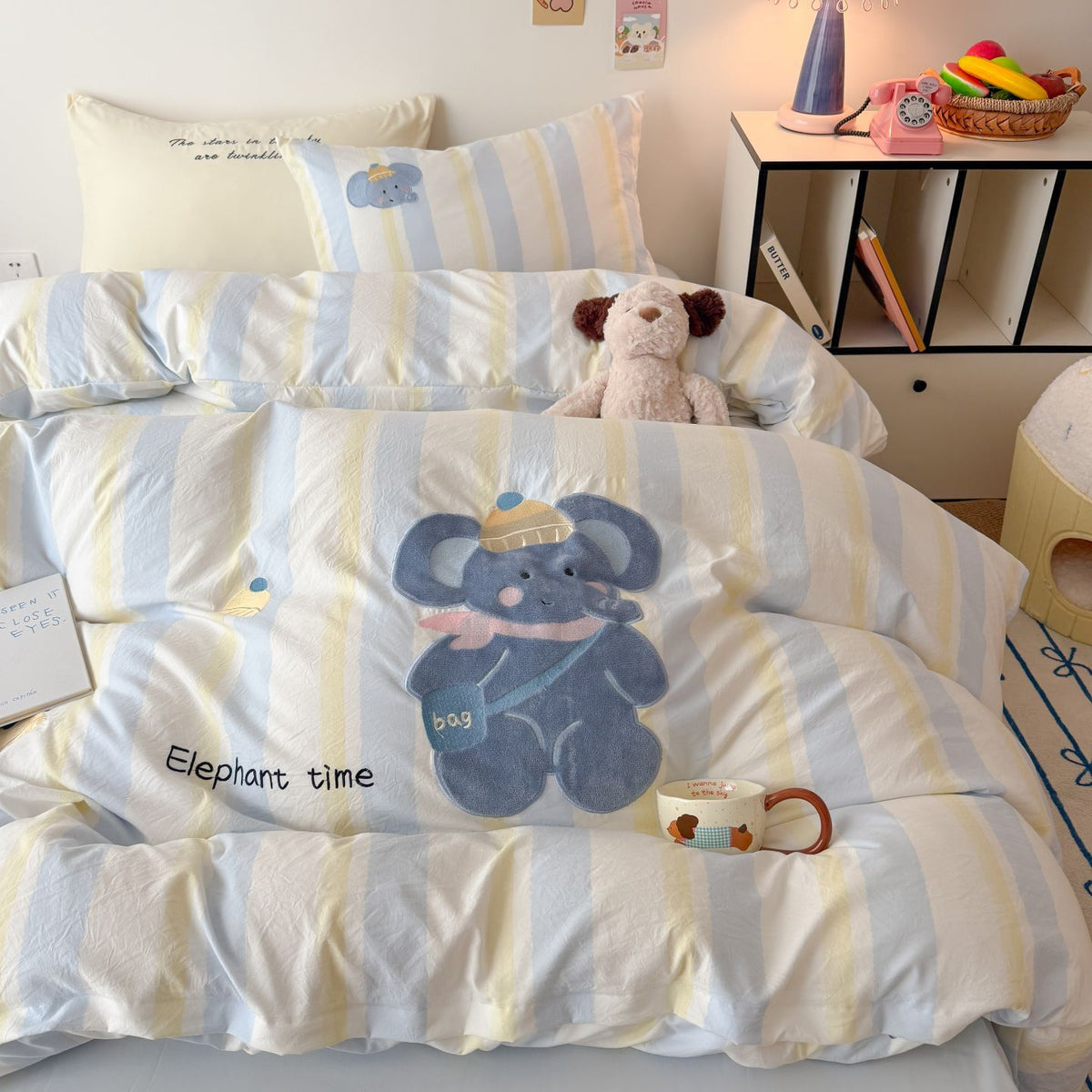 Sommerdecke aus Baumwolle mit Katzenmotiv