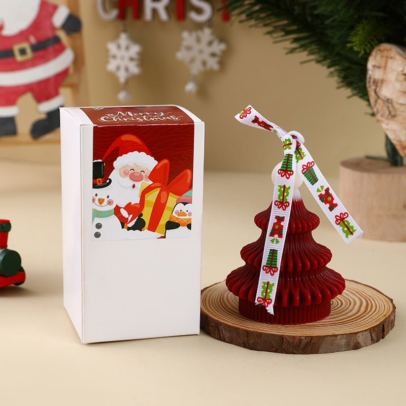 Dekorative Weihnachtskerze aus Sojawachs