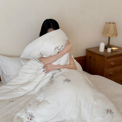 Baumwoll-Steppbett mit Sojafaser-Füllung, waschbar
