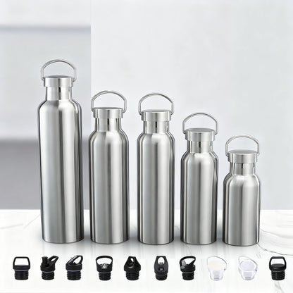Isolierte Edelstahl-Trinkflasche mit Griff