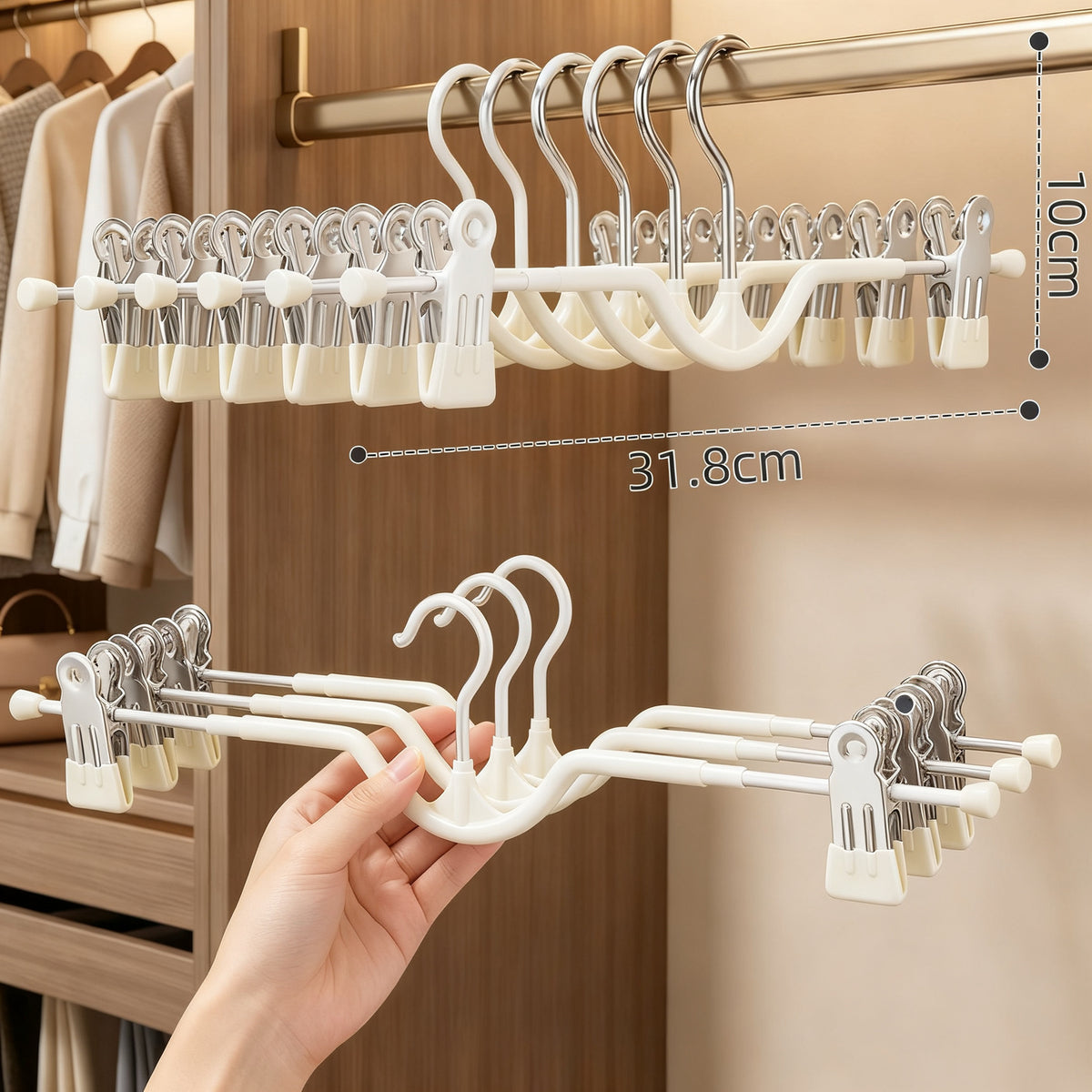 Kunststoff-Hosenklemme, einfaches Design