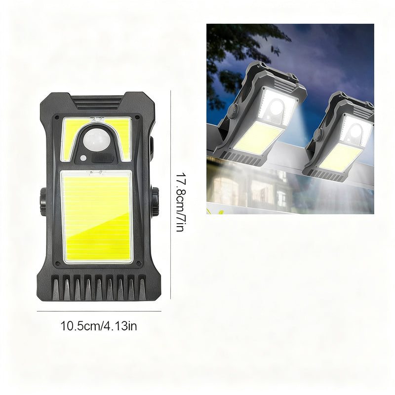 Solar-Klemmleuchte, LED oder COB, weiß