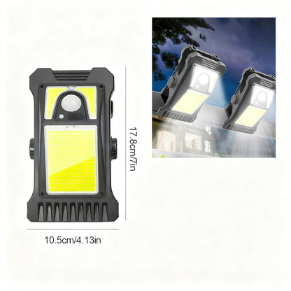 Solar-Klemmleuchte, LED oder COB, weiß