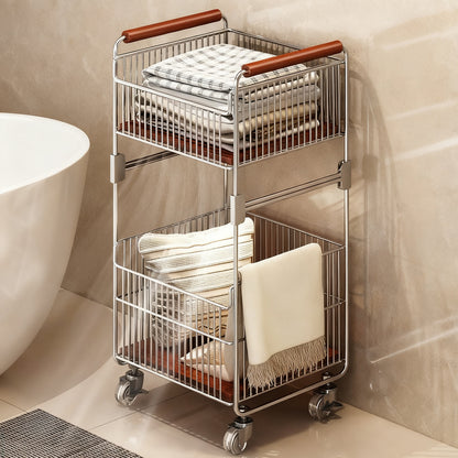 Wäschesammler mit Rollen im Vintage-Stil