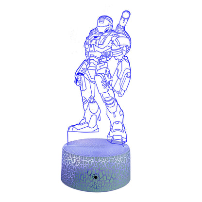 3D-LED-Tischleuchte mit 16 Farben und Fernbedienung