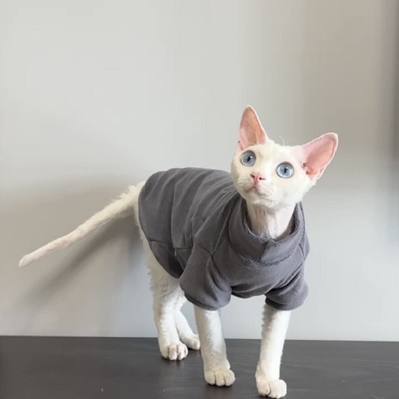 Hundemantel aus Sweatshirt-Stoff mit Taschen