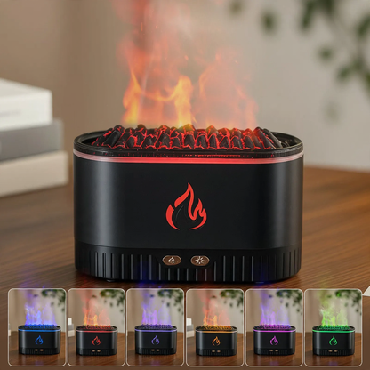 Kaminfeuer-Aromadiffuser mit RGB-Licht, 0,5 l