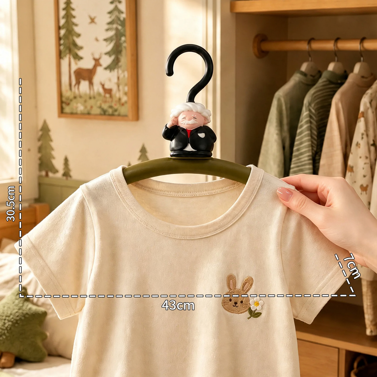 Kleiderbügel mit Cartoon-Figuren-Design rutschfest