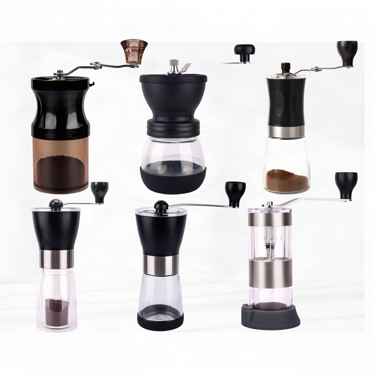 Handkaffeemühle mit Keramik-Mahlwerk, Edelstahl
